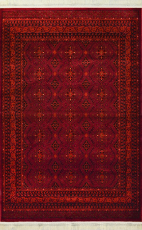 Afghan Style Herati Red Loomed Turkish Rug