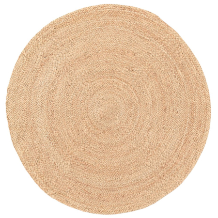 Jensen Natural Jute Braided Round Indian Rug