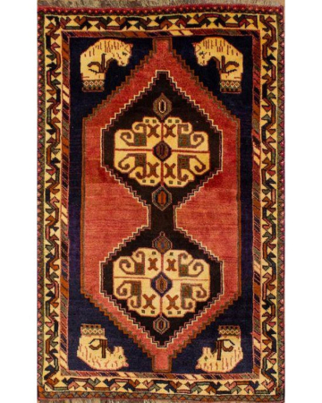 Shiraz Vintage Wool Hand Knotted Persian Rug