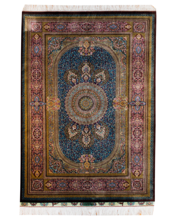 Qum Sedigian Wool & Silk Hand Knotted Persian Rug