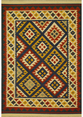 Killim Keisari Multi Wool Hand Woven Runner Indian Rug
