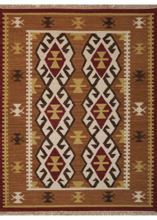 Killim Keisari Multi Wool Hand Woven Indian Rug
