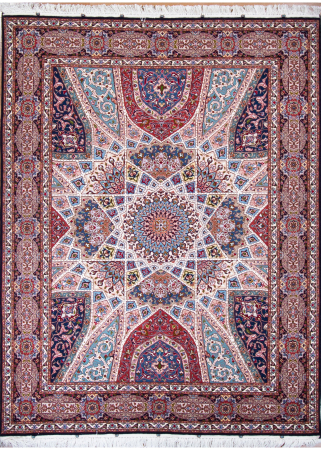 Gonbad Tabriz Multi Wool & Silk Hand Knotted Persian Rug