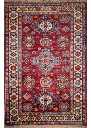 Kazak Super Fine Wool Hand Knotted Afghan Rug