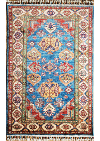 Kazak Super Fine Wool Hand Knotted Afghan Rug