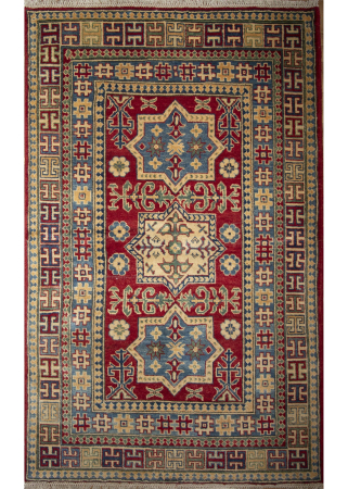 Kazak Wool Hand Knotted Afghan Rug