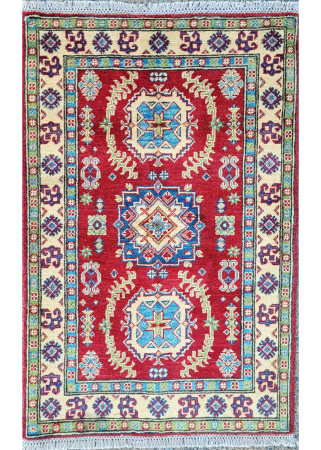 Kazak Wool Hand Knotted Afghan Rug