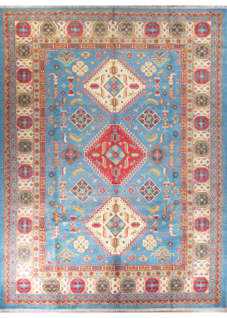 Kazak Wool Hand Knotted Afghan Rug