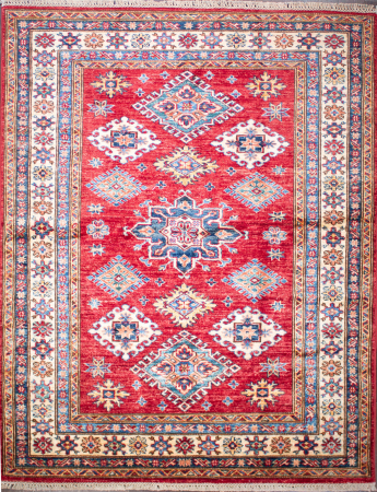 Kazak Jali Super Wool Hand Knotted Pakistani Rug