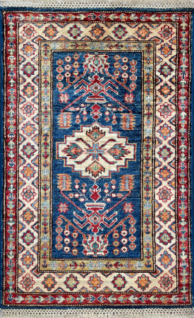 Kazak Jali Super Wool Hand Knotted Pakistani Rug