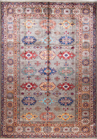 Kazak Jali Super Wool Hand Knotted Pakistani Rug