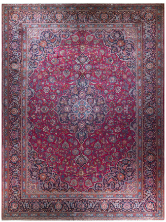 Kashan Wool Hand Knotted Persian Rug