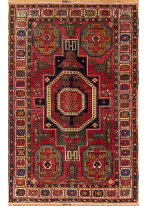 Shirvan Antique Wool Hand Knotted Russian Rug