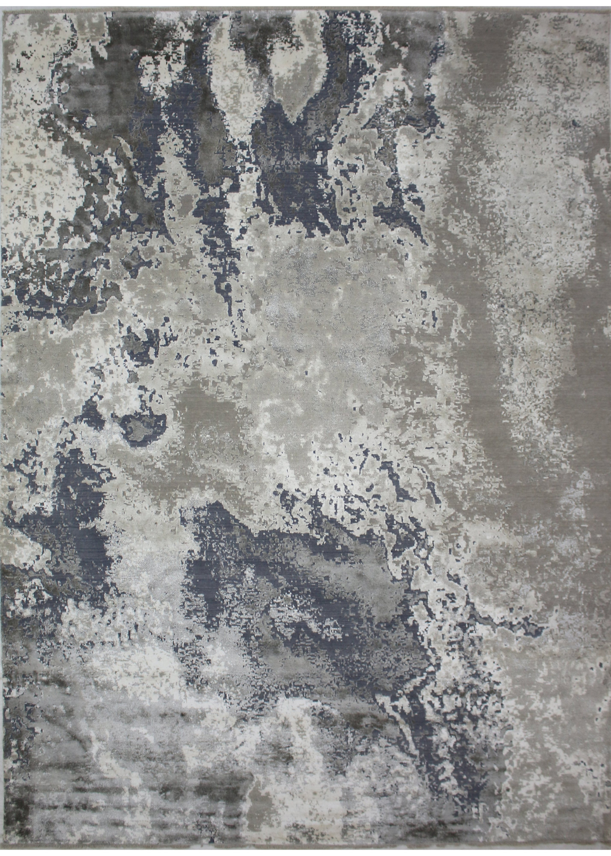 Alps Beige/Grey Wool & Viscose Loomed Indian Rug, featuring Grey tones and Minimal design, ideal area rug for any room in your home.