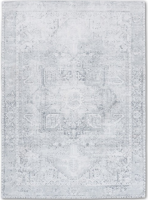 Serene Washable Transitional 903 Grey Cotton Loomed Turkish Rug, featuring Grey tones and Floral design, ideal area rug for any room in your home.