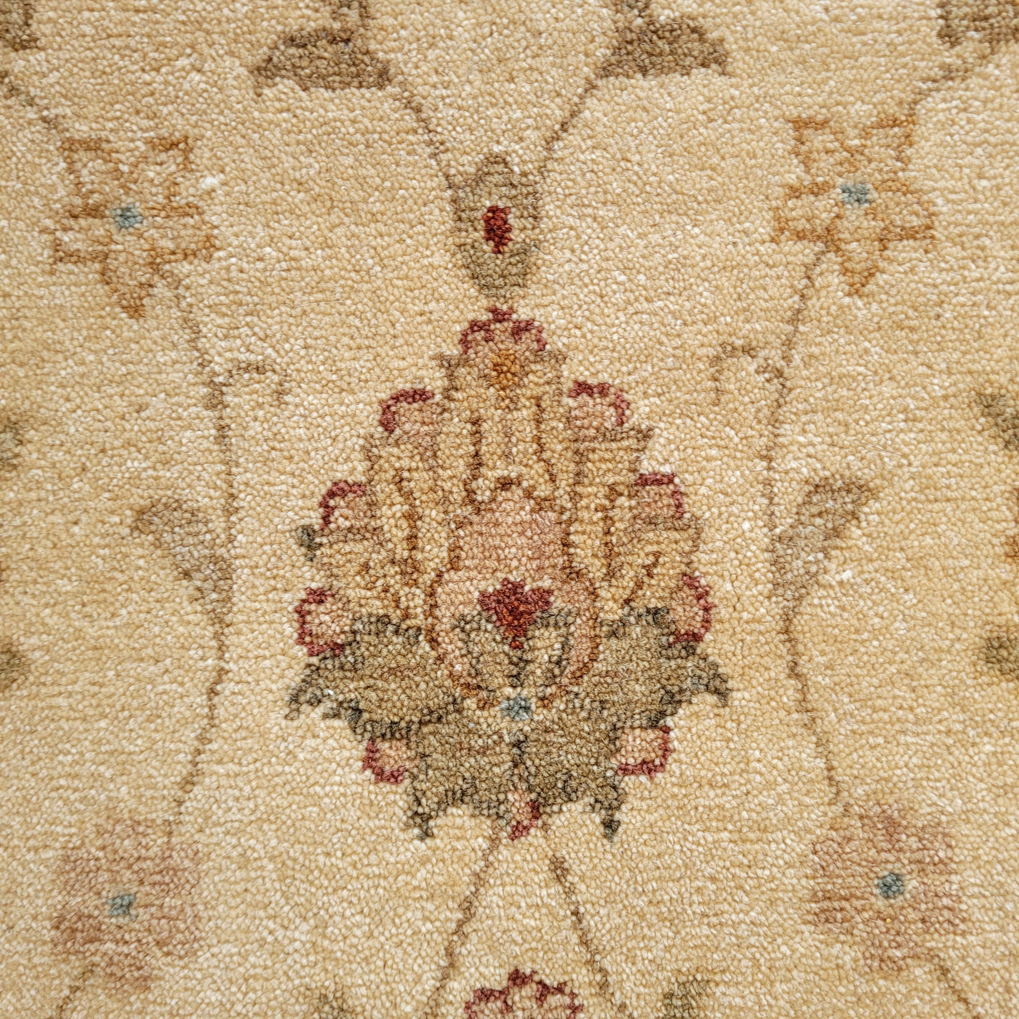 Chobi Wool Hand Knotted Pakistani Rug, featuring Ivory tones and Floral design, ideal area rug for any room in your home.
