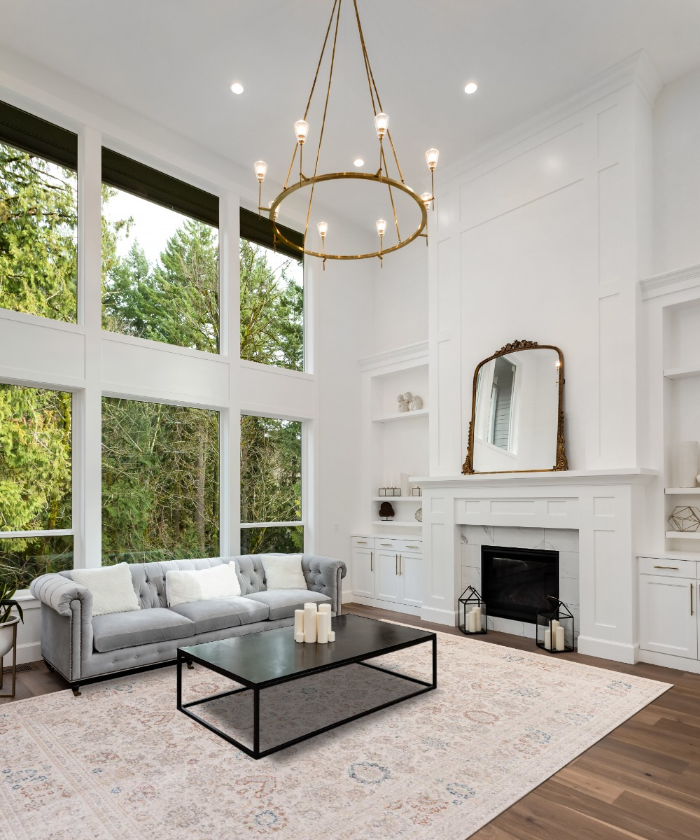 Emile 4 Ivory Loomed Turkish Rug, featuring Ivory tones and Minimal design, ideal area rug for any room in your home.