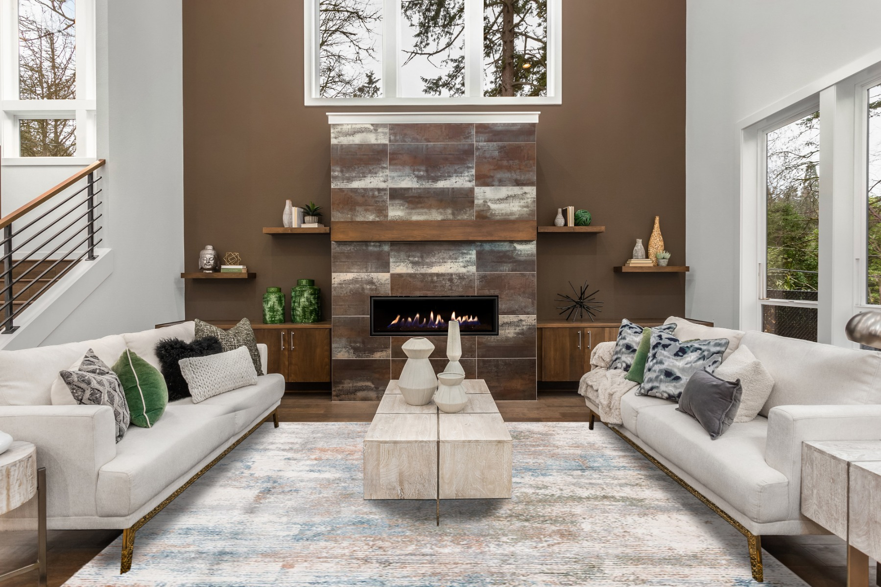 Emile 0 Loomed Turkish Rug, featuring Blue tones and Minimal design, ideal area rug for any room in your home.
